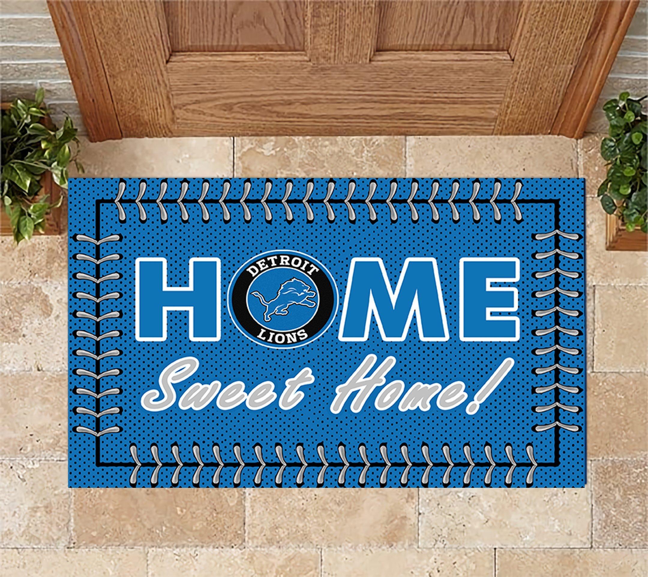 Detroit Lions Home Sweet Home Doormat Doormat