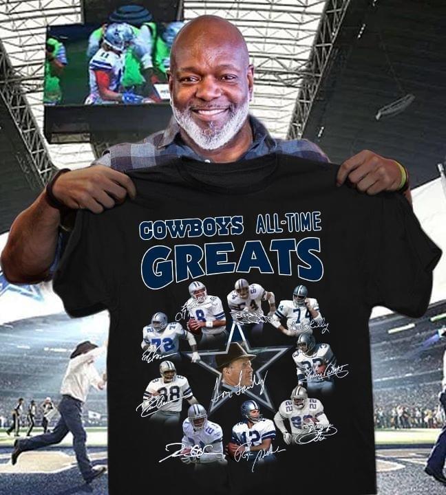 Dallas Cowboys All Time Great Players Signed T Shirt