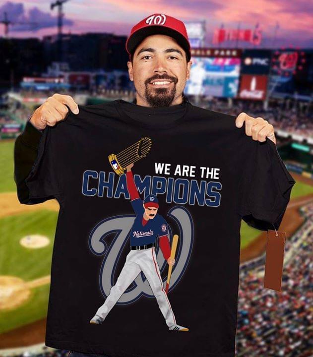 We Are The Champions Washington Nationals Freddie Mercury Mlb World Series 2019 Champions T Shirt