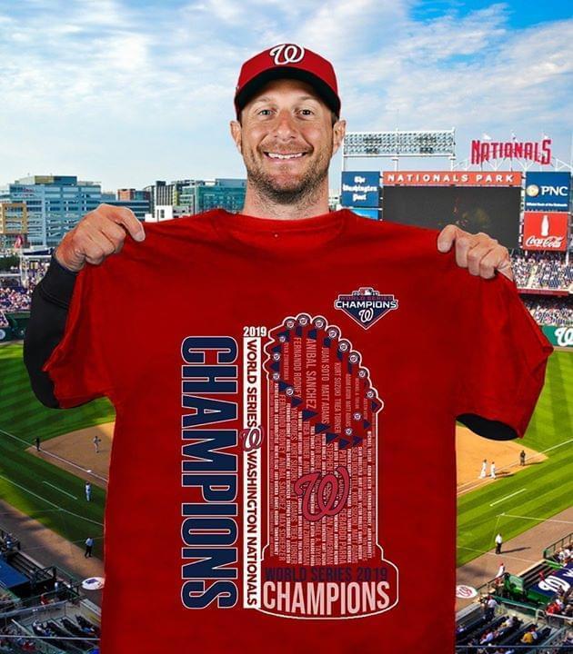 2019 World Series Champions Washington Nationals Trophy Typography T Shirt