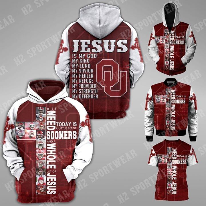 All I Need Today Is Little Bit Oklahoma Sooners And Whole Lots Of Jesus 3d Printed Hoodie