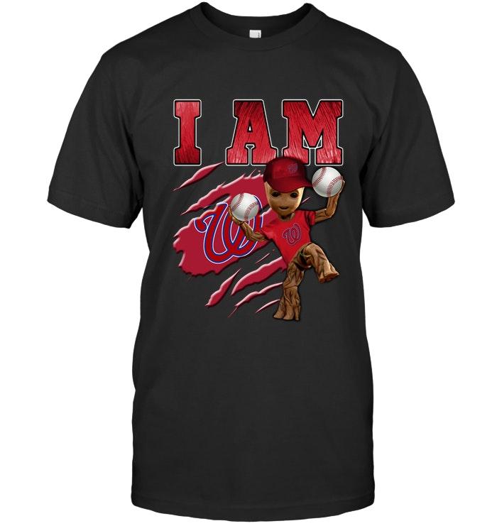 I Am Groot Loves Washington Nationals Fan T Shirt