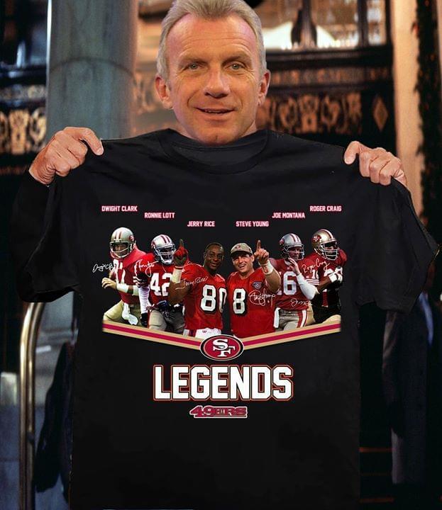 San Franciscos 49ers Fan Legends Players Signed T Shirt