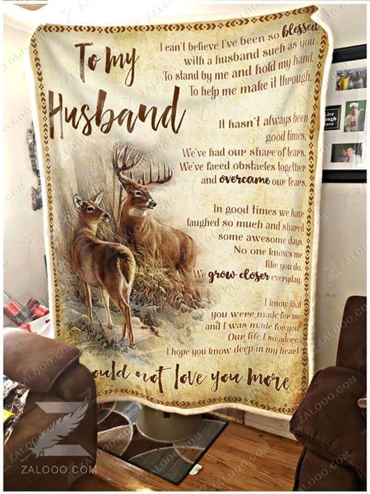 To My Husband Hunting Lover Quilt Blanket Quilt Blanket