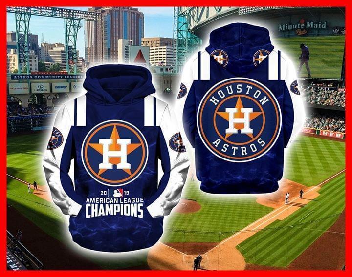 2019 American League Houston Astros 3d Printed Hoodie 3d