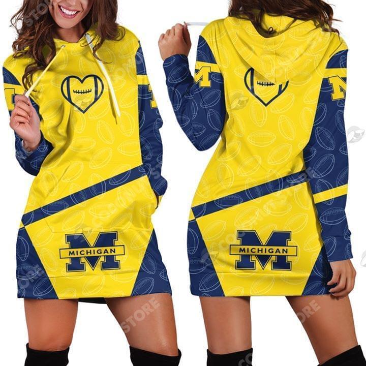 Michigan Wolverines For Wolverines Fan 3d Printed Hoodie Dress 3d