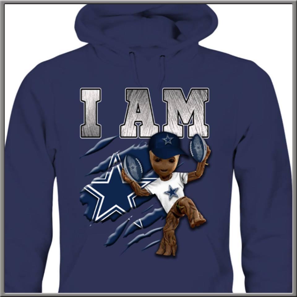 I Am Dallas Cowboys Groot Hoodie