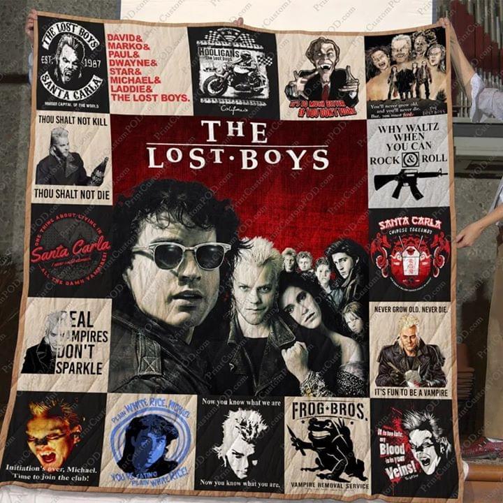 The Lost Boys Thou Shalt Not Kill Thou Shalt To Die Real Vampire Dont Sparkle Quilt Blanket