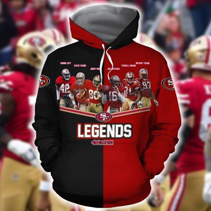 San Franciscos 49ers Legends Players Signed Fan Gift 3d Hoodie