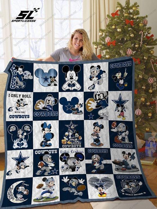 Dallas Cowboys Mickey Gift Fan Quilt Blanket Quilt Blanket
