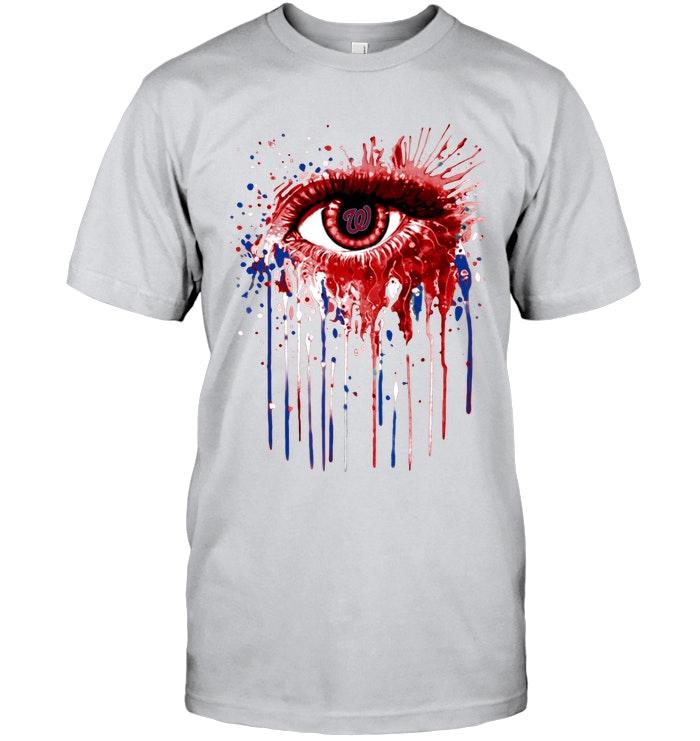 Washington Nationals Eye Paint Drop Art Style T Shirt
