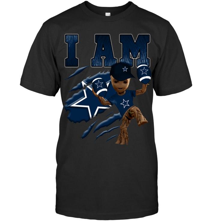 I Am Groot Loves Dallas Cowboys Fan T Shirt