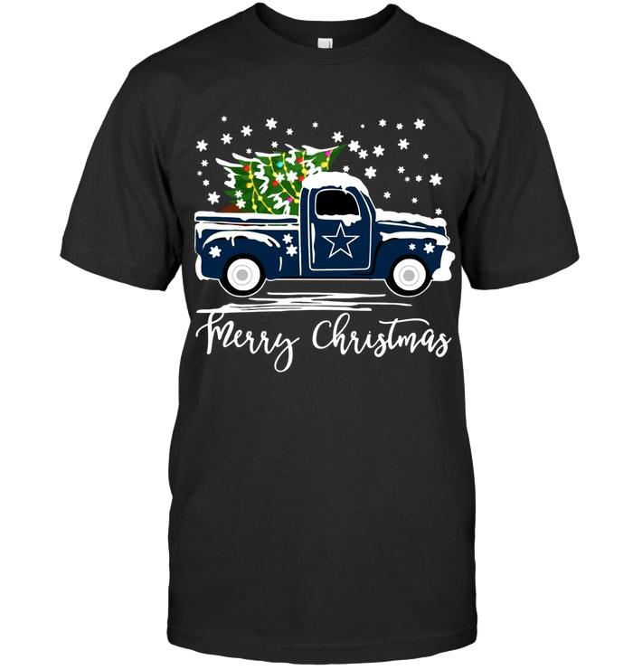 Dallas Cowboys Merry Christmas Christmas Tree Truck T Shirt