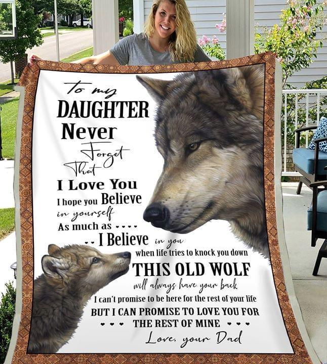 Wolf Mom To Daughter Never Forget That I Love You Quilt Blanket Quilt Blanket