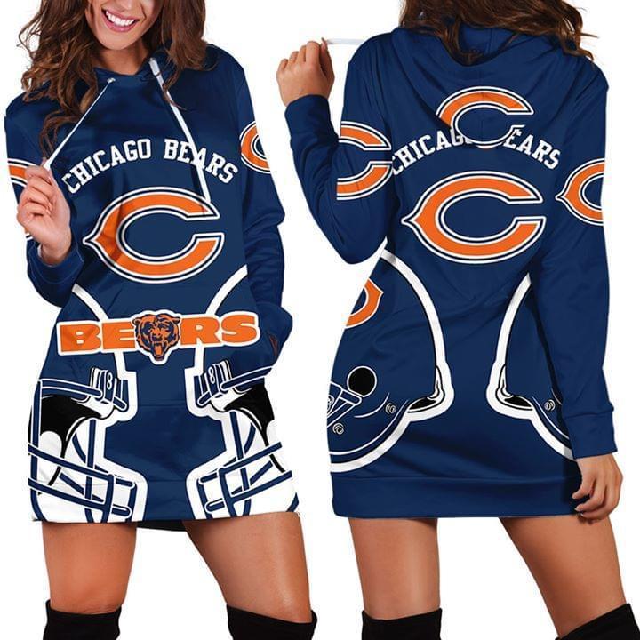 Chicago Bears Nfl For Bears Fan 3d Printed Hoodie Dress 3d