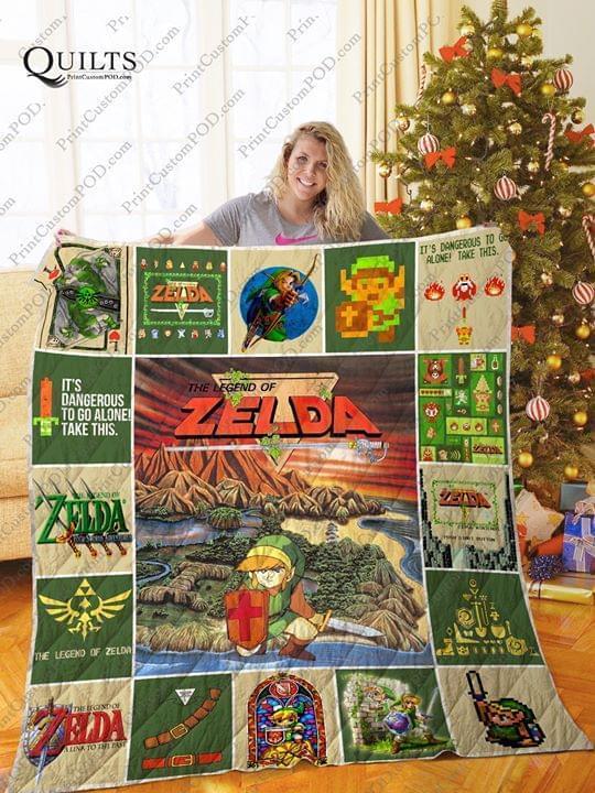 The Legend Of Zelda Its Dangerous To Go Alone Take This Quilt Blanket