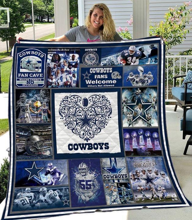 Dallas Cowboys Fans Welcome Others Not Allowed Cowboys Fan Cave Quilt Blanket