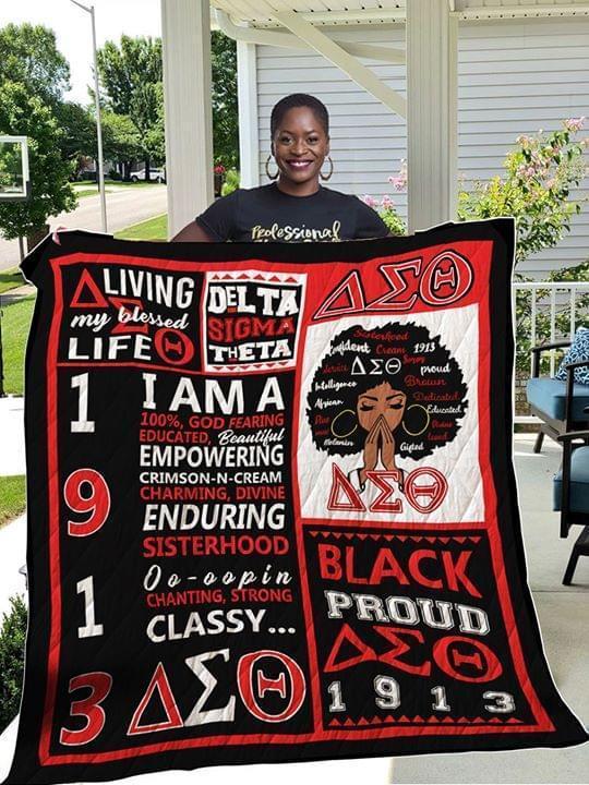 Black Proud 1913 Im Classy Delta Sigma Theta Girl Quilt Blanket Quilt Blanket