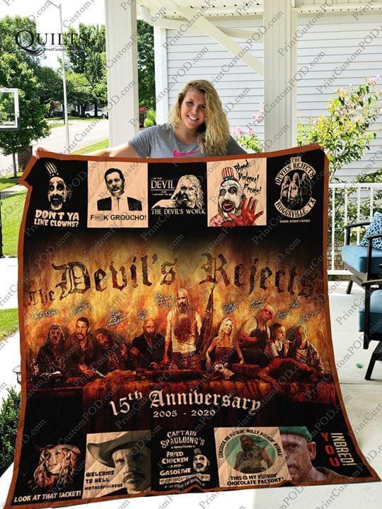 The Devils Reject 15th Anniversary All Cast Signed Fan Quilt Blanket Quilt Blanket