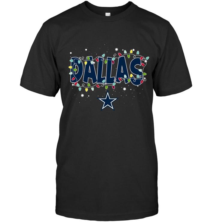Dallas Cowboys Christmas Fairy Lights T Shirt
