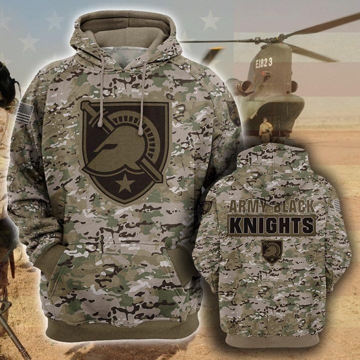Army Black Knights Camouflage Pattern 3d Printed Hoodie 3d