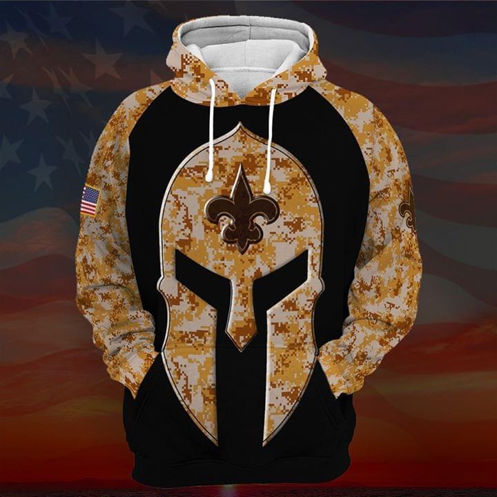 American Camouflage Knight New Orleans Saints Hoodie 3d