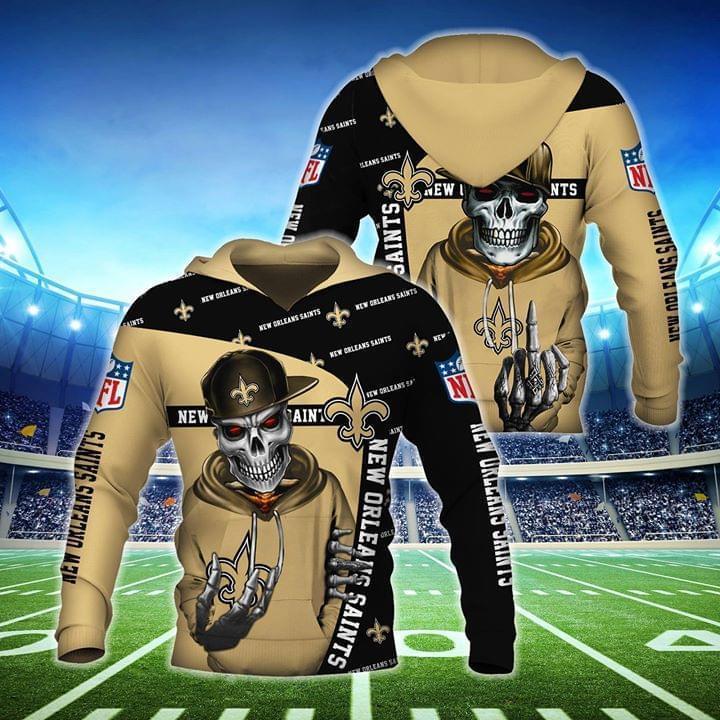 New Orleans Saints Hiphop Skeleton Fan 3d Hoodie