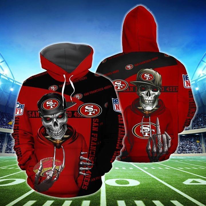 San Francisco 49ers Hiphop Skeleton Fan 3d Hoodie
