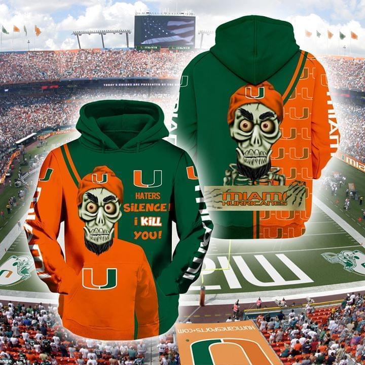 Achmed The Dead Terrorist Miami Hurricanes Haters Silence I Kill You 3d Printed Hoodie 3d