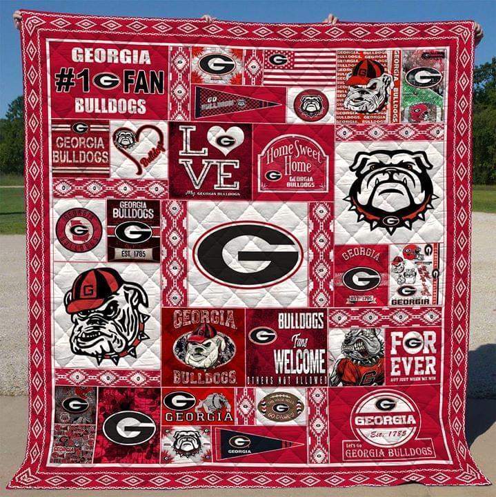 Georgia Bulldogs Fans Welcome Home Sweet Home Quilt Blanket