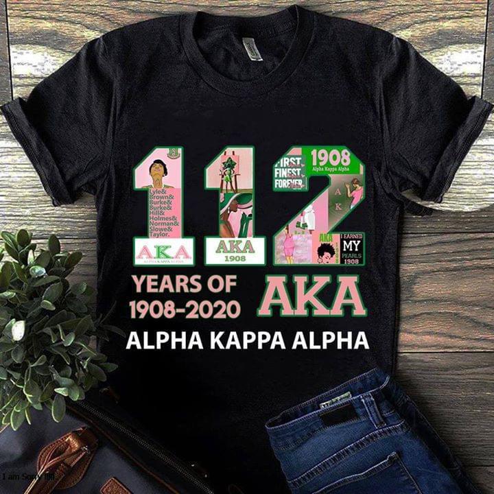 112 Years Of Aka 1908 2020 Alpha Kappa Alpha T Shirt