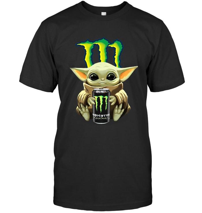 Baby Yoda Mandalorian Loves Monster Energy For Fan T Shirt