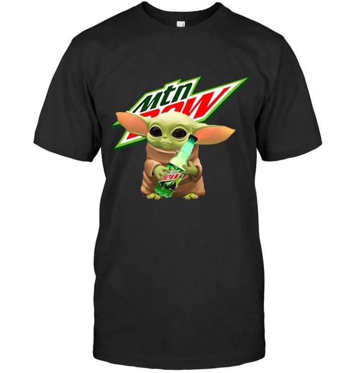 Baby Yoda Loves Mountain Dew The Mandalorian Fan T Shirt