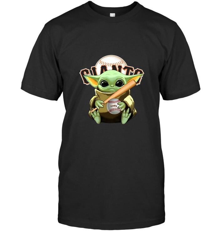 Baby Yoda Loves San Francisco Giants Star Wars The Mandalorian Fan T Shirt