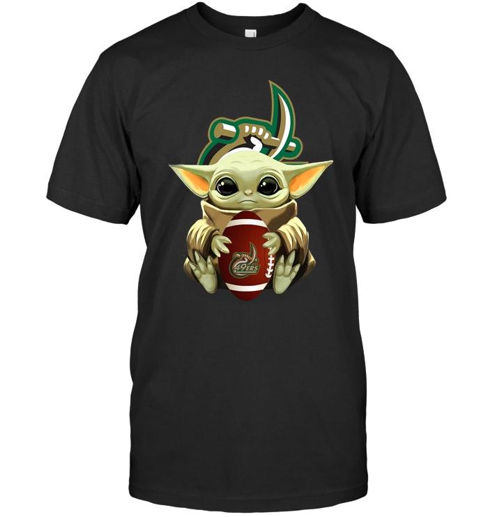 Baby Yoda Mandalorian Hugs Charlotte 49ers Star Wars Fan T Shirt