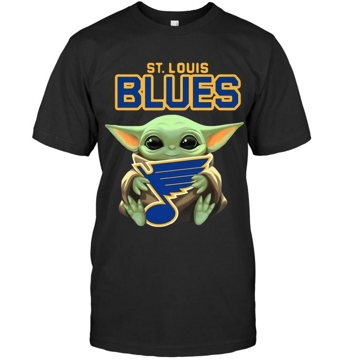 Baby Yoda Saint Louis Blues The Mandalorian Star Wars Fan T Shirt