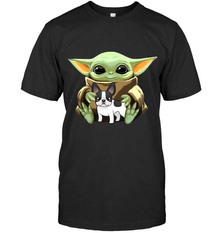 Baby Yoda Mandalorian Star Wars Loves French Bulldog Dog Lover T Shirt