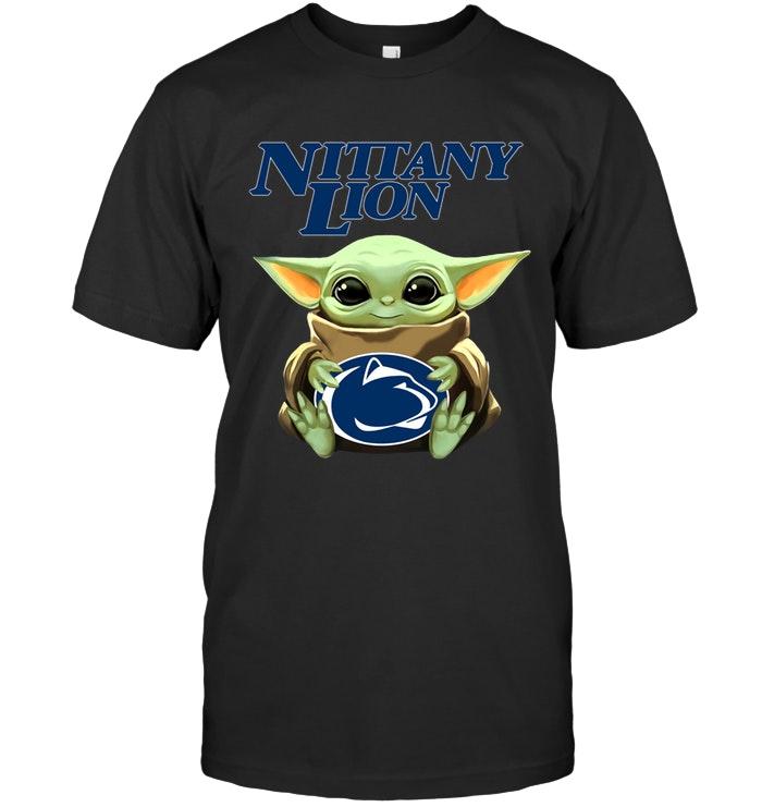 Baby Yoda Loves Penn State Nittany Lions Star Wars The Mandalorian Fan T Shirt