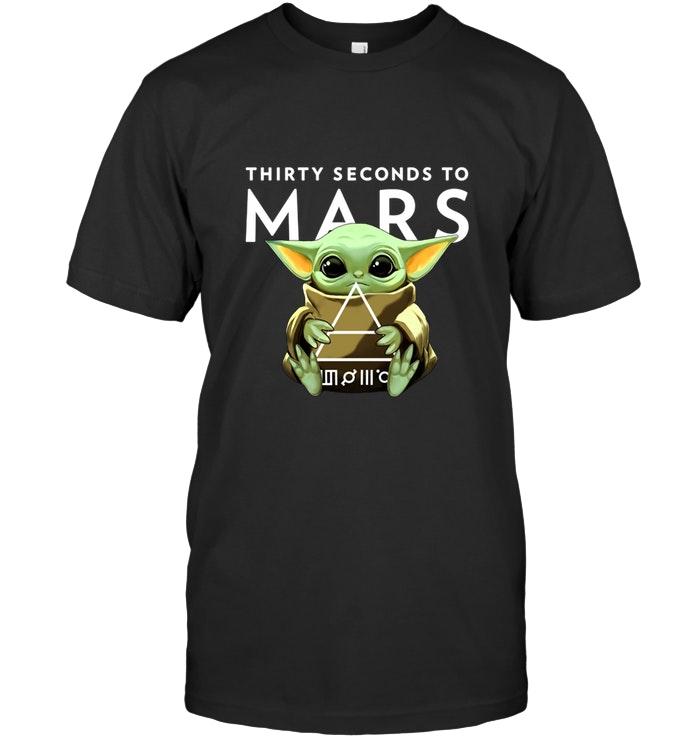 Baby Yoda Loves Thirty Seconds To Mars The Mandalorian Star Wars Fan T Shirt