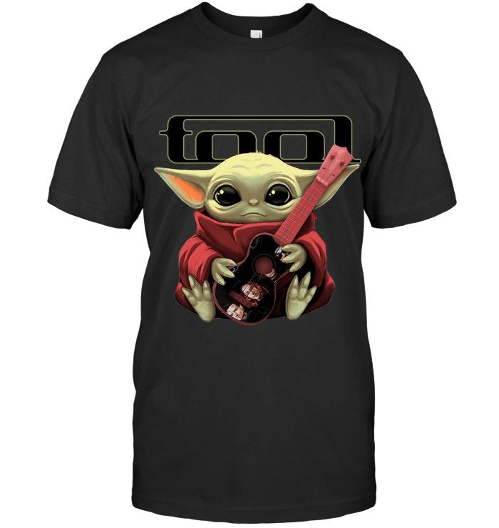 Baby Yodas Hugs Tool Guitar The Mandalorian Massup T Shirt