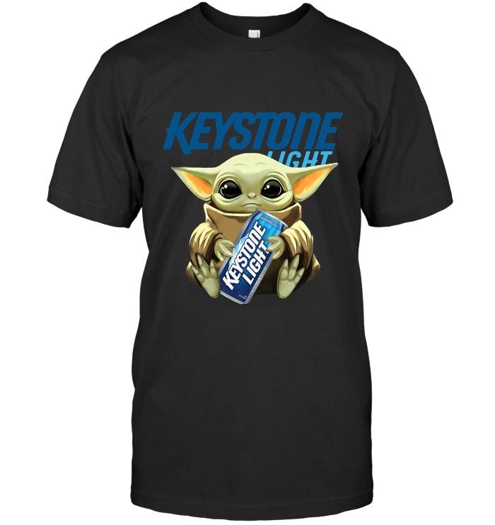 Baby Yoda Mandalorian Loves Keystone Light For Fan T Shirt