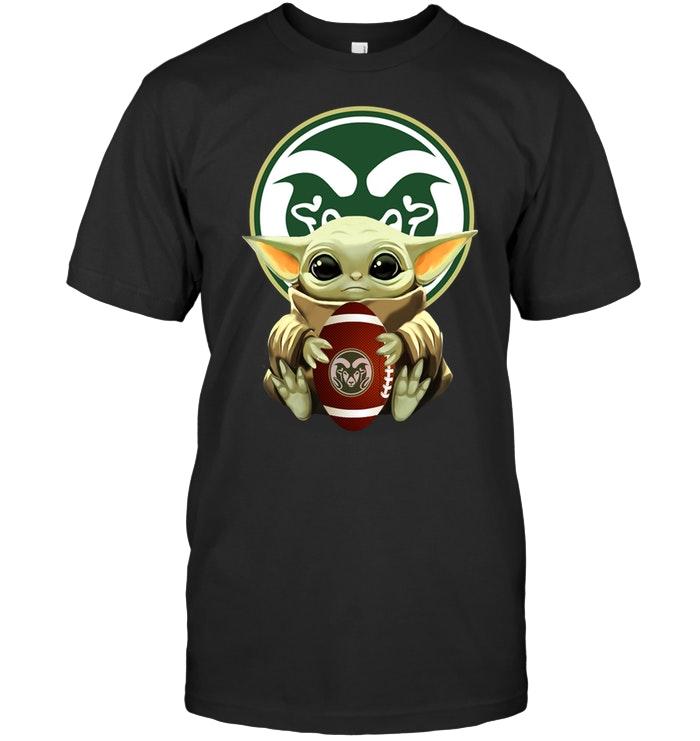Baby Yoda Mandalorian Hugs Colorado State Rams Star Wars Fan T Shirt
