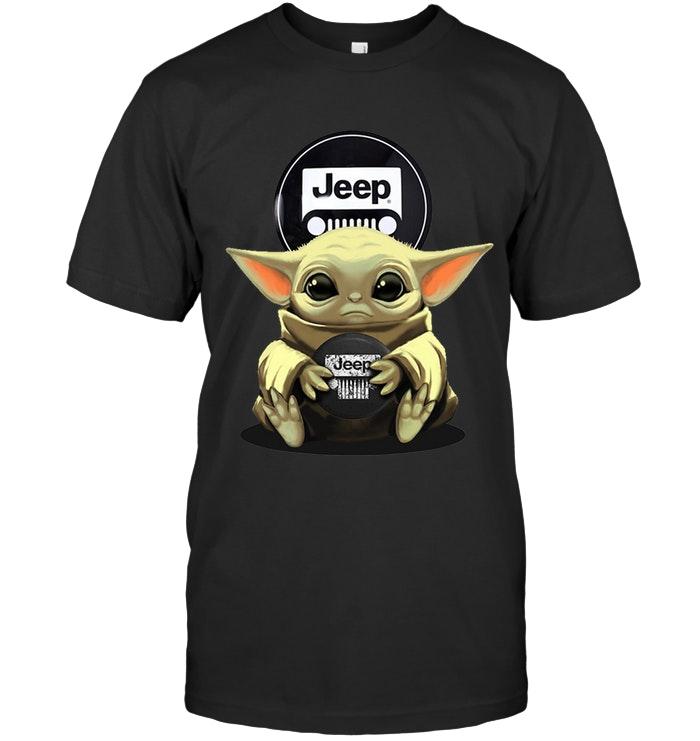 Baby Yoda Loves Jeep Star Wars The Mandalorian Fan T Shirt