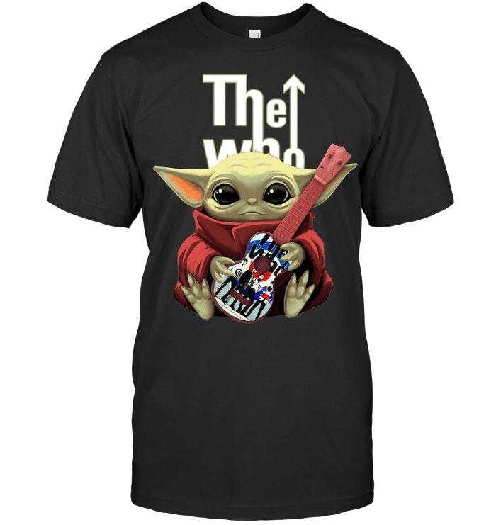Baby Yodas Hugs The Who Guitar The Mandalorian Massup T Shirt