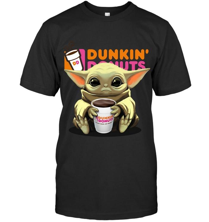 Baby Yoda Dunkin Donuts The Mandalorian Star Wars Fan T Shirt
