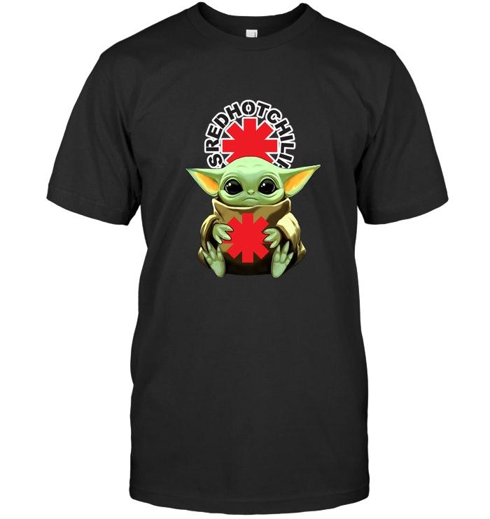 Baby Yoda Loves Red Hot Chili Peppers The Mandalorian Star Wars Fan T Shirt