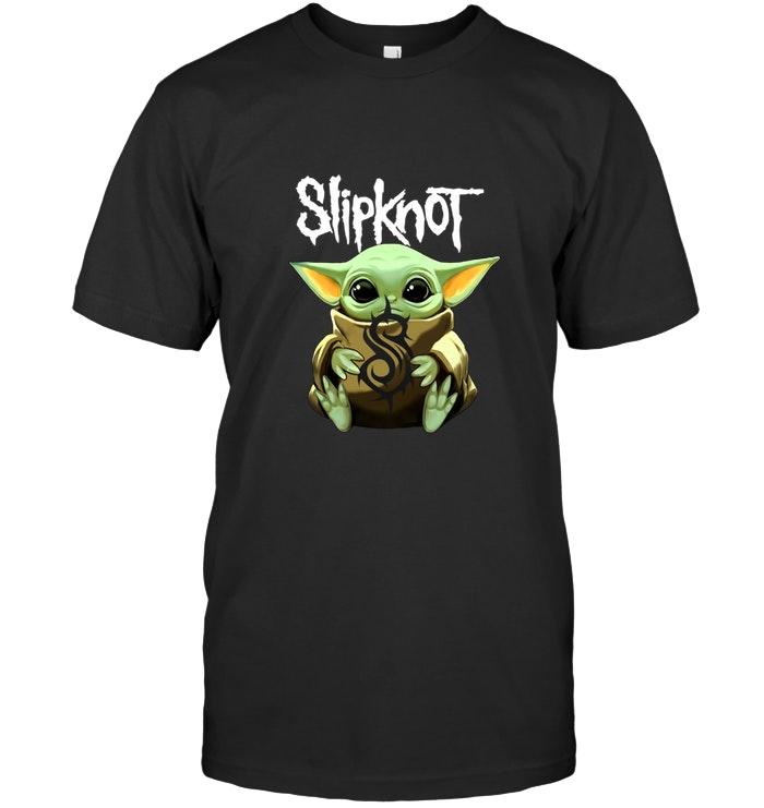 Baby Yoda Loves Slipknot The Mandalorian Star Wars Fan T Shirt