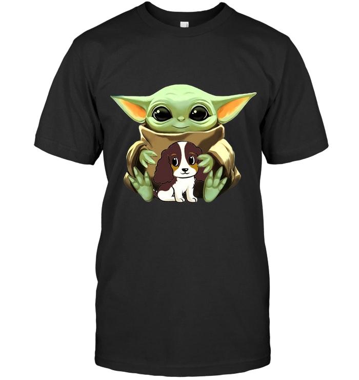 Baby Yoda Mandalorian Star Wars Loves Spaniel Dog Lover T Shirt