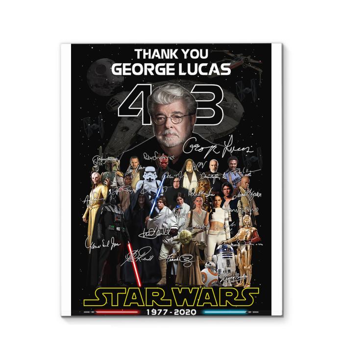 43 Years Of Star Wars Thank You George Lucas Canvas