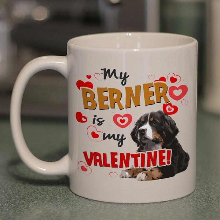 Bernese Mountain Dog My Berner Is My Valentine Heart Gift Mug